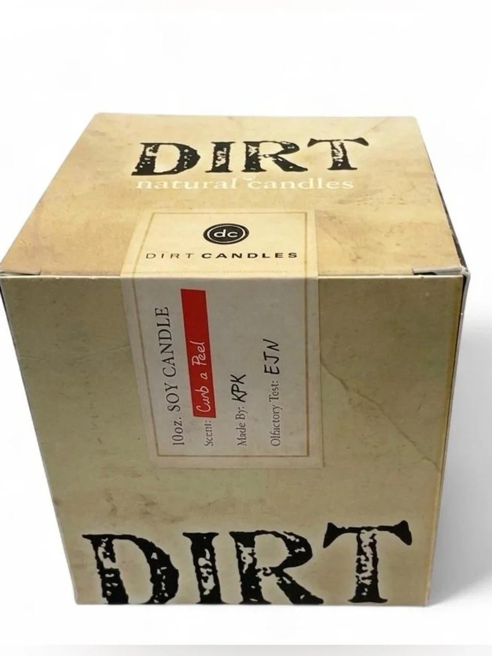 NIB Dirt Natural Candles Soy Candle